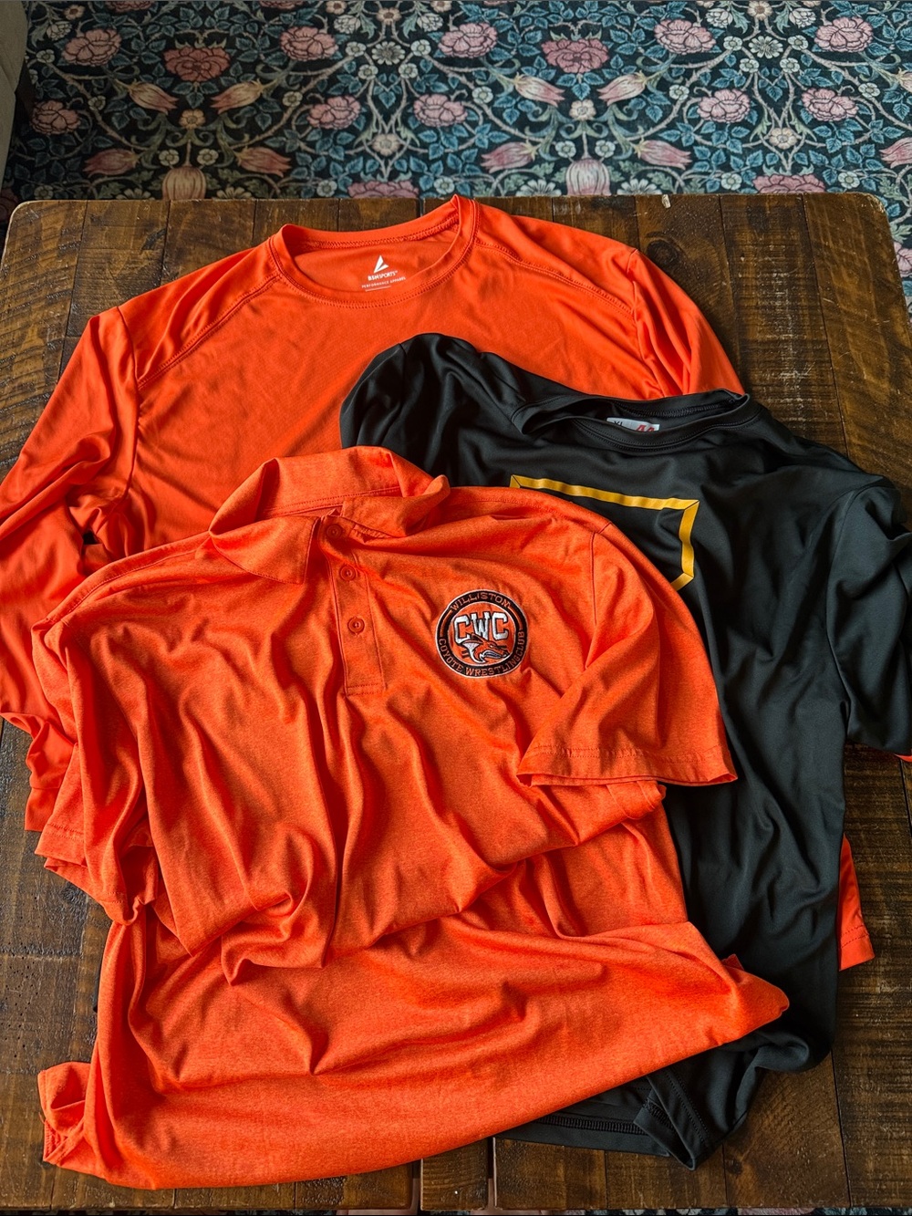 Williston Coyotes Men’s XL Shirt Lot BSN Sports A4 Sport-Tek Orange Black